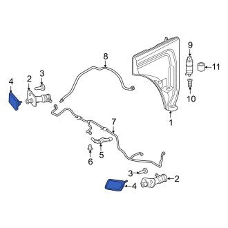 New OEM Genuine Audi, Front Right Headlight Washer Cover - Part # 4M0807754DGRU