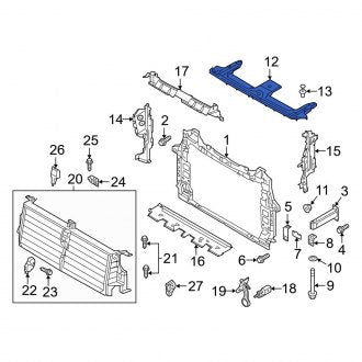 New OEM Genuine Audi, Front Radiator Support Access Cover - Part # 4M0807081