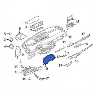 New OEM Genuine Audi, Instrument Cluster Bezel - Part # 4M0857115B6PS