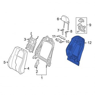 New OEM Genuine Audi, Front Seat Back Panel - Part # 4M0881969A11C