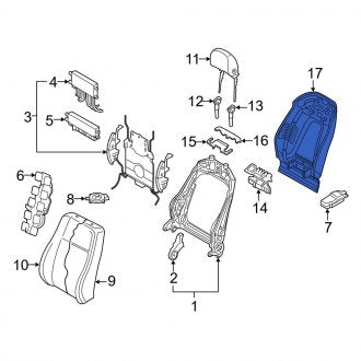 New OEM Genuine Audi, Front Seat Back Panel - Part # 4M0881969HSE2