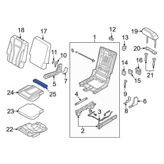 New OEM Genuine Audi, Seat Cushion Pad - Part # 4M0883425NLN7