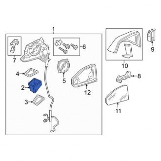 New OEM Genuine Audi, Front Right Door Mirror Trim Ring - Part # 4M1857110D9B9