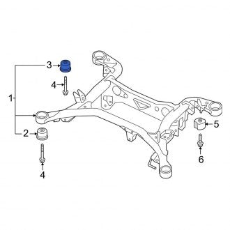 New OEM Genuine Audi, Rear Rearward Suspension Crossmember Stop - Part # 4M0505145J