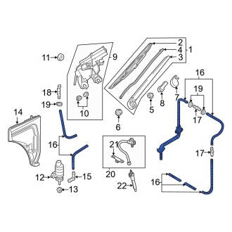 New OEM Genuine Audi, Rear Liftgate Washer Hose - Part # 4M1955960