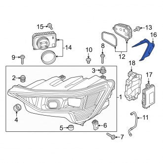 New OEM Genuine Audi, Front Right Headlight Seal - Part # 4KE821204