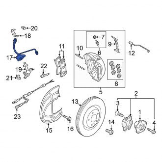 New OEM Genuine Audi, Front Right Brake Hydraulic Hose - Part # 4KE611708B