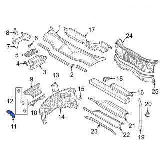 New OEM Genuine Audi, Front Right Sound Absorber - Part # 4KE864742