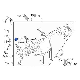 New OEM Genuine Audi, Instrument Panel Crossmember Spacer - Part # 4M0857870