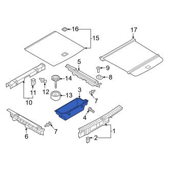 New OEM Genuine Audi, Rear Trunk Floor Storage Box - Part # 4KE012113A