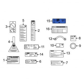 New OEM Genuine Audi, Fuel Information Label - Part # 4L0010508J