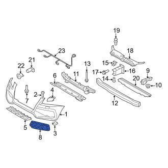 New OEM Genuine Audi, Front Right Grille - Part # 8R0807682E01C