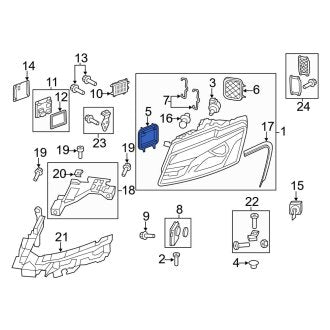 New OEM Genuine Audi, Front Inner Headlight Bulb Cap - Part # 8R0941159A