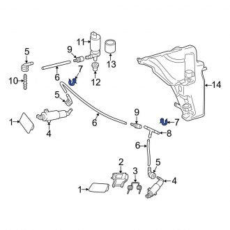 New OEM Genuine Audi, Headlight Washer Hose Clip - Part # 8H0971848C