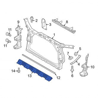 New OEM Genuine Audi, Radiator Support Splash Shield Bracket - Part # 8R0805599