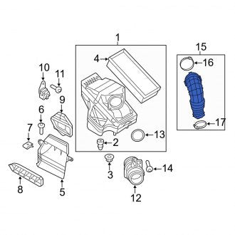 New OEM Genuine Audi, Engine Air Intake Hose - Part # 06H129629C