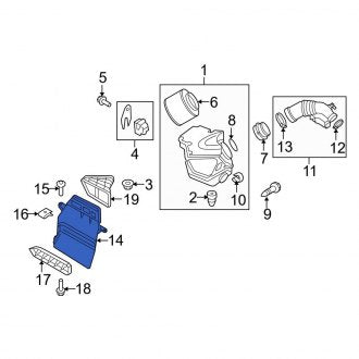 New OEM Genuine Audi, Engine Air Intake Hose - Part # 8R0129617B