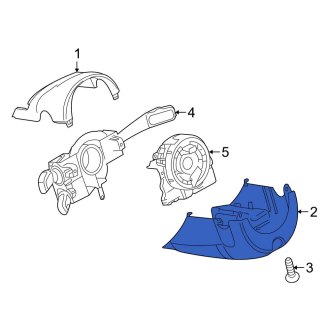 New OEM Genuine Audi, Lower Steering Column Cover - Part # 8K0953512EBE7