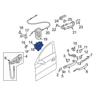 New OEM Genuine Audi, Rear Right Door Latch Assembly - Part # 8K0839016A