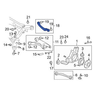 New OEM Genuine Audi, Front Left Upper Forward Suspension Control Arm - Part # 8K0407505N