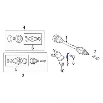 New OEM Genuine Audi, Rear CV Axle Retainer Plate - Part # 1K0407357D