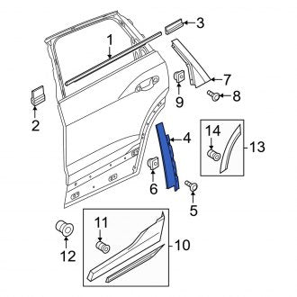 New OEM Genuine Audi, Front Right Door Applique - Part # 4KE837902C