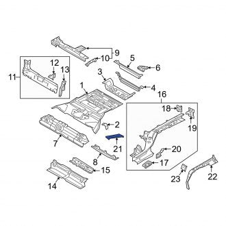 New OEM Genuine Audi, Right Frame Side Member Brace - Part # 4KE803990