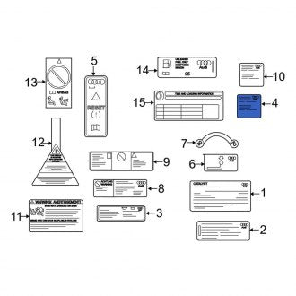 New OEM Genuine Audi, Engine Decal - Part # 7D0000279L