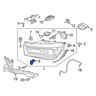 New OEM Genuine Audi, Headlight Bracket - Part # 80A941453