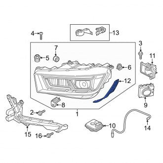 New OEM Genuine Audi, Front Left Headlight Seal - Part # 80A941191