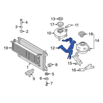 New OEM Genuine Audi, Engine Coolant Reservoir Bracket - Part # 80A145879AB