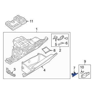 New OEM Genuine Audi, Front Glove Box Latch - Part # 80B857131ABA4