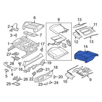 New OEM Genuine Audi, Front Right Seat Cover - Part # 80A881406ABKGL