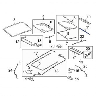 New OEM Genuine Audi, Outer Sunroof Opening Trim - Part # 80A898925