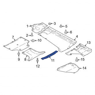 New OEM Genuine Audi, Floor Pan Splash Shield Brace - Part # 80A801387