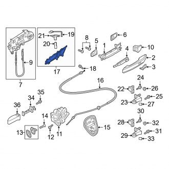 New OEM Genuine Audi, Rear Right Exterior Door Handle Set - Part # 80A839020B4PK