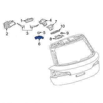 New OEM Genuine Audi, Liftgate Latch Bracket - Part # 3G0827645A