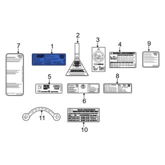 New OEM Genuine Audi, A/C System Information Label - Part # 8W0010515A