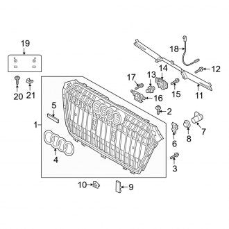 New OEM Genuine Audi, Right Parking Aid Sensor Bracket - Part # 8W0919268E