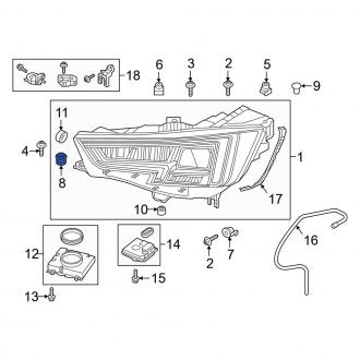 New OEM Genuine Audi, Headlight Adjusting Screw - Part # 5J0941141C