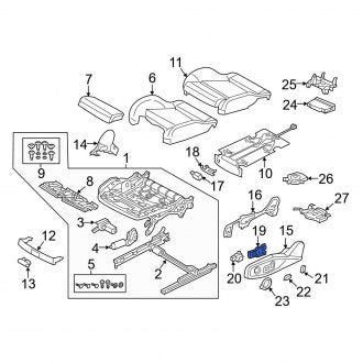 New OEM Genuine Audi, Front Left Power Seat Switch - Part # 8W0959747A