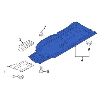 New OEM Genuine Audi, Rear Left Floor Pan Splash Shield - Part # 8W0825207A