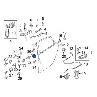 New OEM Genuine Audi, Rear Left Door Check Gasket - Part # 8K0839923B