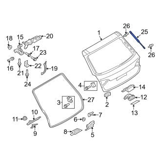 New OEM Genuine Audi, Liftgate Lift Support - Part # 8K9827552C