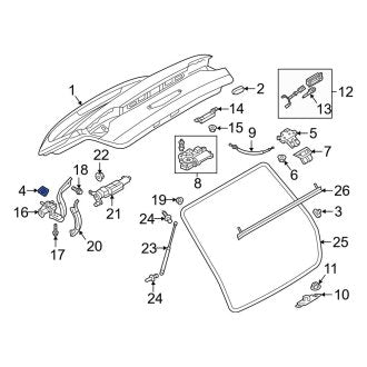 New OEM Genuine Audi, Liftgate Bump Stop - Part # 4G9827249