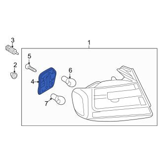 New OEM Genuine Audi, Rear Right Tail Light Socket - Part # 8K9945258A