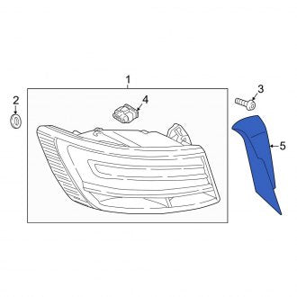 New OEM Genuine Audi, Rear Right Outer Tail Light Bezel - Part # 8W9945254A
