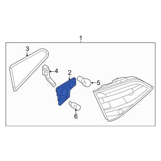 New OEM Genuine Audi, Rear Left Tail Light Socket - Part # 8K9945257C