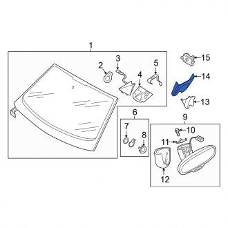 New OEM Genuine Audi, Front Upper Interior Rear View Mirror Cover - Part # 4M8857519A4PK