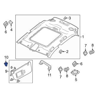 New OEM Genuine Audi, Sun Visor Holder - Part # 5G0857561B4PK